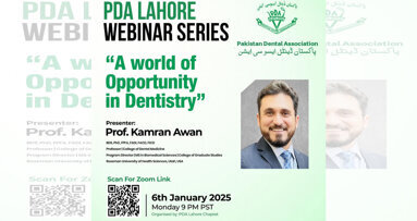 Pakistan Dental Association Lahore Chapter announces webinar series