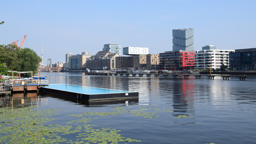 The DDS.Berlin Summer Party party is being held at the nearby Badeschiff, which includes a beach bar and swimming pool.