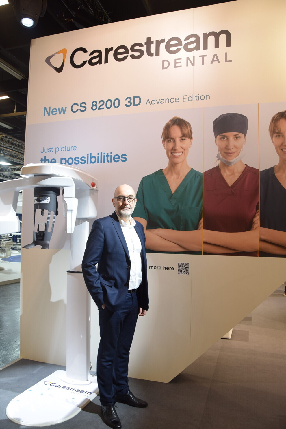 Stephane Varlet, global business line manager for extraoral imaging, Carestream Dental, at IDS 2025. (Image: Dental Tribune International)