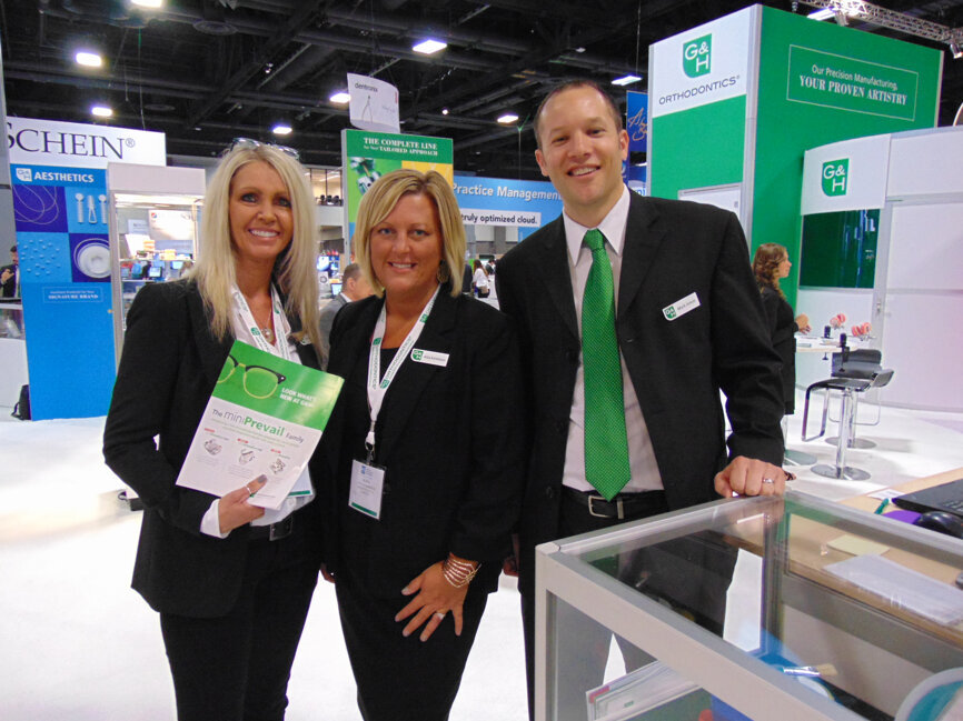 From left: Brenda Page, Alisa Kemmerer and Mark James of G&H Orthodontics. 