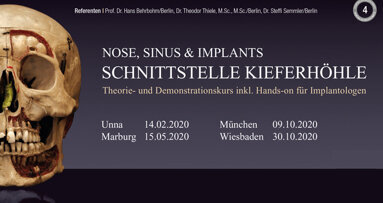 Schnittstelle Kieferhöhle – neue Humanpräparate-Kurse in 2020