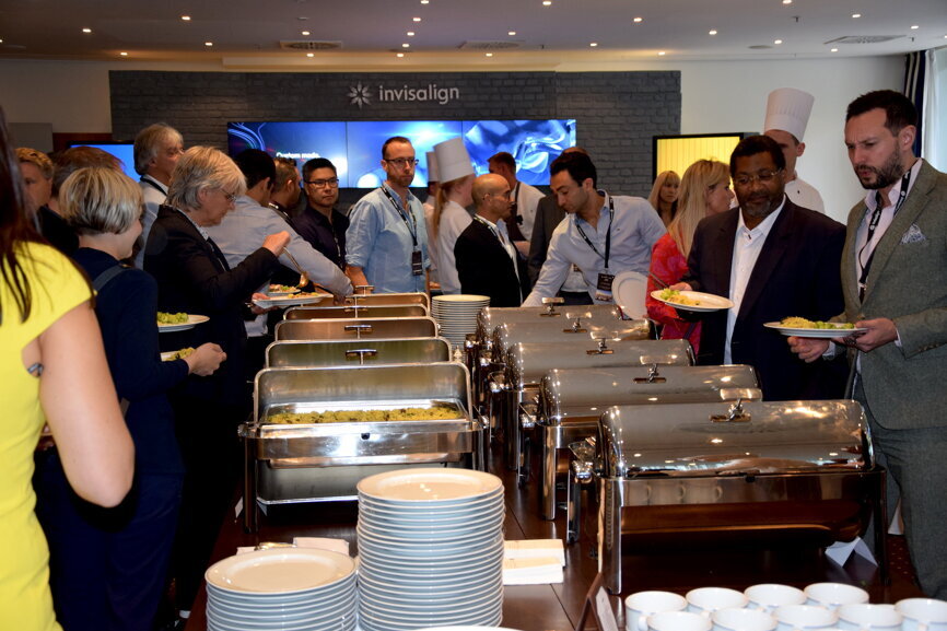 Lunch is served: a delicious variety of foods refreshed the audience before the following lecture sessions. (Photograph: Monique Mehler, DTI)