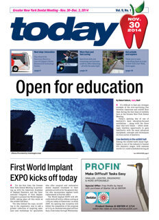 today Greater New York Dental Meeting Nov. 30, 2014 today Greater New York Dental Meeting Nov. 30, 2014