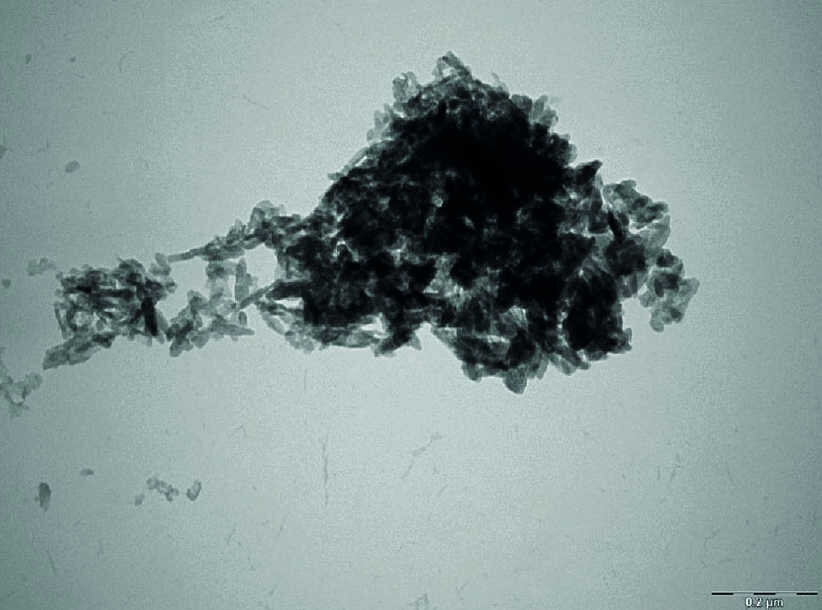 Fig 3b : Image MET sous un grossissement de 68 000 fois.