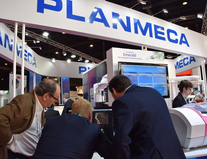Planmeca booth at FDI World Dental Congress (Photograph: Monique Mehler, Dental Tribune International)