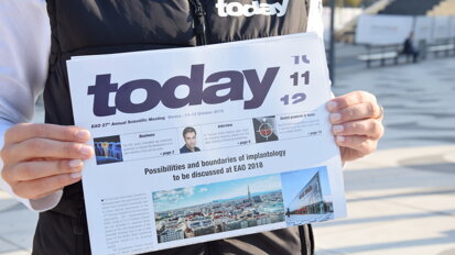 Attendees who are interested in reading all about the EAO congress, are more than welcome to pick up a copy outside the venue. (Photograph: Monique Mehler, DTI)