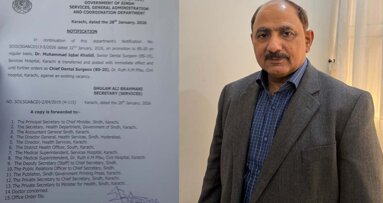 Sindh government names Dr. Muhammad Iqbal Khalidi to lead dental services at Civil Hospital Karachi