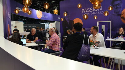 At this year’s IDS, exocad’s booth is bigger and better than ever. At ist own cafê clients and partners enjoy their coffees whilst networking. (Image: Dental Tribune International)