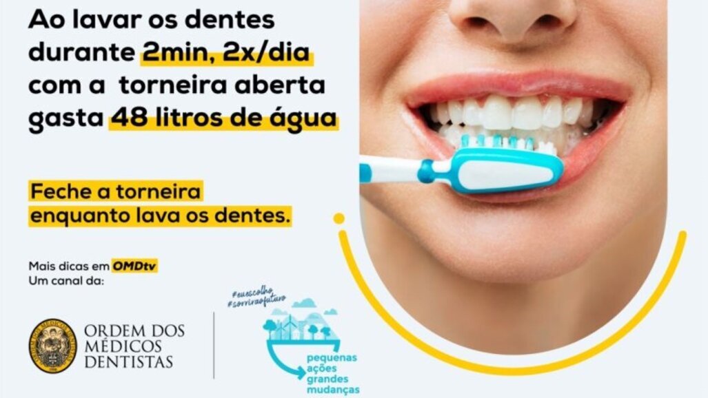 OMD apela à poupança de água com campanha “Feche a torneira enquanto lava os dentes”
