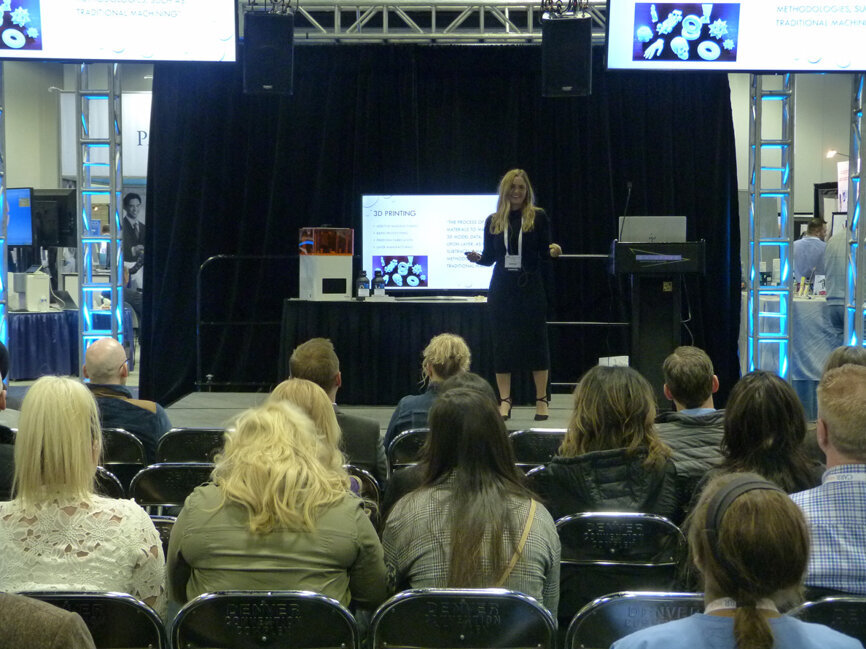 On ‘The Summit: CE & Demo Stage’ Thursday afternoon in the exhibit hall, Erica Zerante, director of technology with VOCO America, presents ‘SolFlex 3D printers and Biocompatible V Print Resins.’