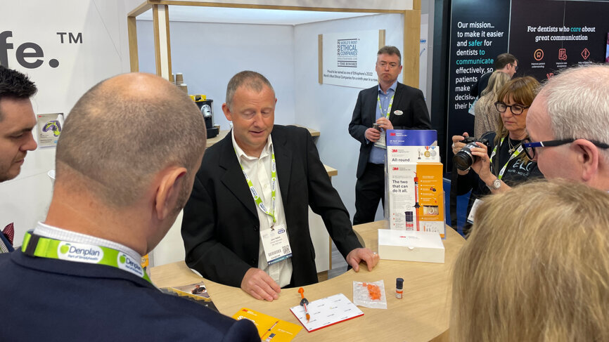 Dr John Rafelt, a clinical specialist at 3M, gives a press briefing. (Image: DTI)