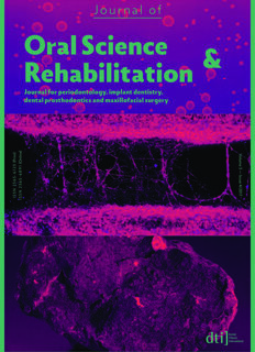 Journal of Oral Science & Rehabilitation No. 4, 2017 Journal of Oral Science & Rehabilitation No. 4, 2017