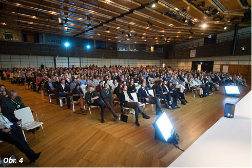 Obr. 4: Přibližně 1 400 účastníků sledovalo prezentaci nejnovějších trendů ve stomatologii a dentální technice
