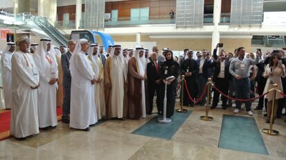 Held under the patronage of His Highness Sheikh Hamdan bin Rashid Al Maktoum, Deputy Ruler of Dubai, Minister of Finance and President of the Dubai Health Authority, His Excellency Humaid Al Qutami, Director-General of the Dubai Health Authority, officially inaugurated the 23rd edition of AEEDC Dubai. (Photograph: DTI)