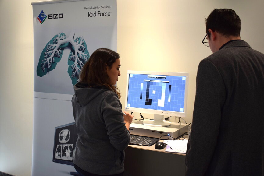 Graustufen- und Farbmonitore der RadiForce-Serie unterstützen die Kalibrierung gemäß DICOM-Standard und bieten Funktionen für präzise Diagnosen in der Medizin. © DTI