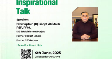 PDA Lahore hosts inspirational webinar with DIG Captain (R) Liaqat Ali Malik