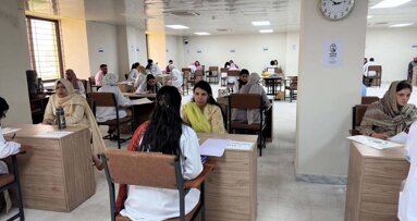 FJIDS hosts UHS BDS exams with organized, student-friendly setup