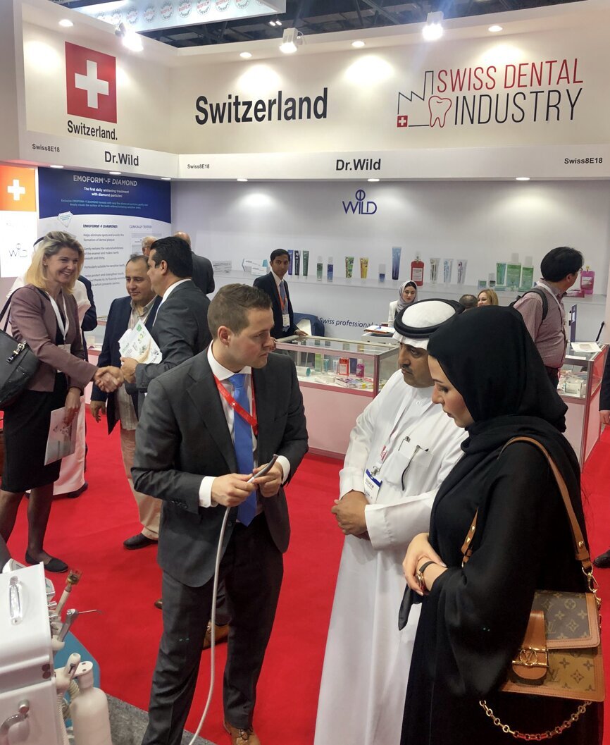 Swiss pavilion at AEEDC Dubai 2019 (Photograph: DTI)