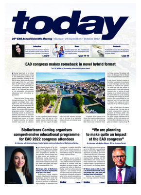 today EAO Annual Scientific Meeting Geneva Sept. 29–Oct. 1, 2022