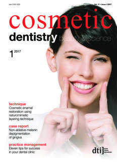 cosmetic dentistry international No. 1, 2017 cosmetic dentistry international No. 1, 2017