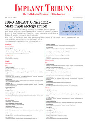 Implant Tribune France No. 2, 2022 Implant Tribune France No. 2, 2022
