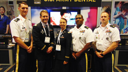 Representatives from U.S. Army Dental are here to recruit dentists into the Army Reserve program.