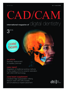 CAD/CAM international No. 3, 2016 CAD/CAM international No. 3, 2016