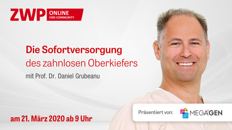 Jetzt registrieren: Die Sofortversorgung des zahnlosen Oberkiefers