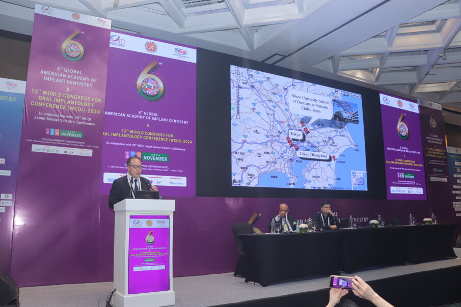 A Japanese delegate sharing his experience in implant care