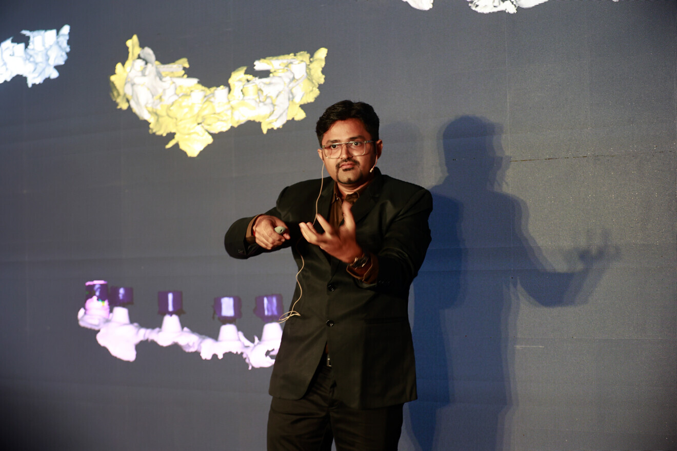 Dr. Anshul Mel explaining different options to achieve passive fit in implant prosthetics