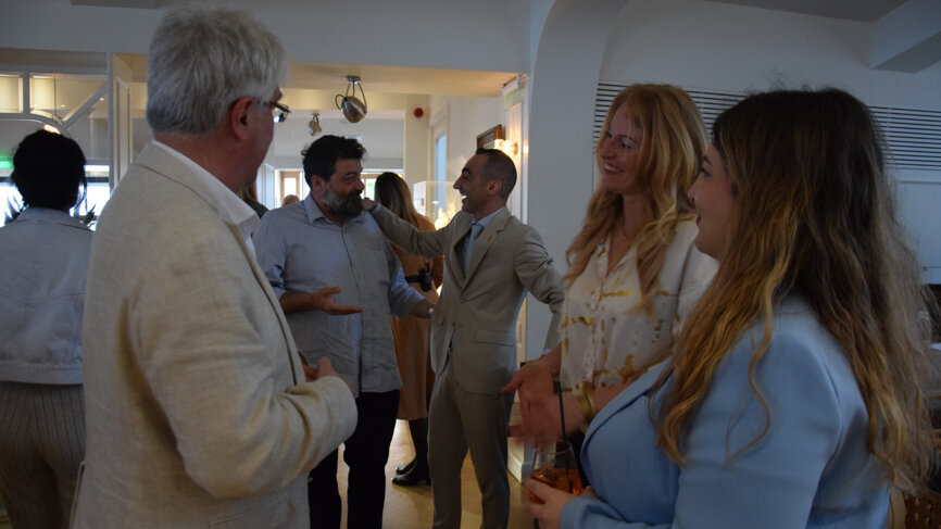 The get-together offered attendees the opportunity to relax and interact.