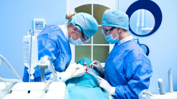 Patient swallows dental drill bit during surgery