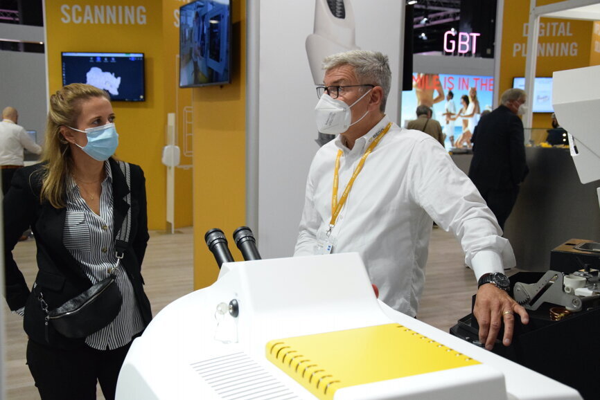 Bego booth at IDS 2021. (Image: Dental Tribune International) 