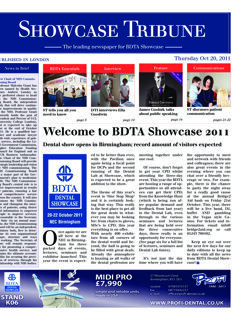 today Showcase Tribune BDTA Birmingham 20 Oct. 2011