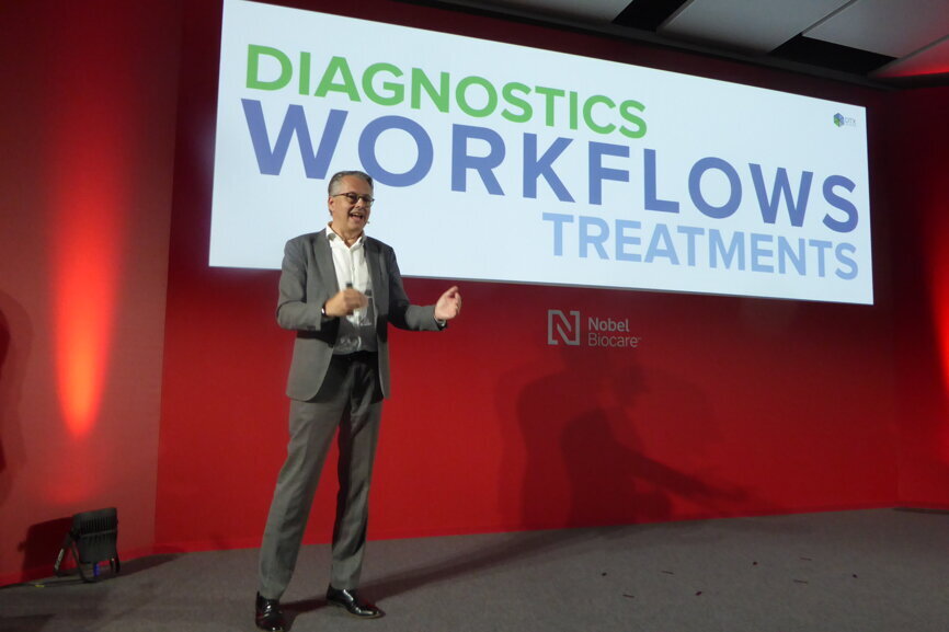 Pascal Kunz, vicepresidente de Soluciones Digitales de Nobel Biocare, explicó la meta del sistema DTX Studio es la integración del flujo de trabajo digital.