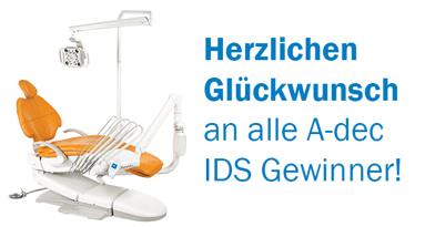 Herzlichen Glückwunsch an alle A-dec IDS Gewinner!