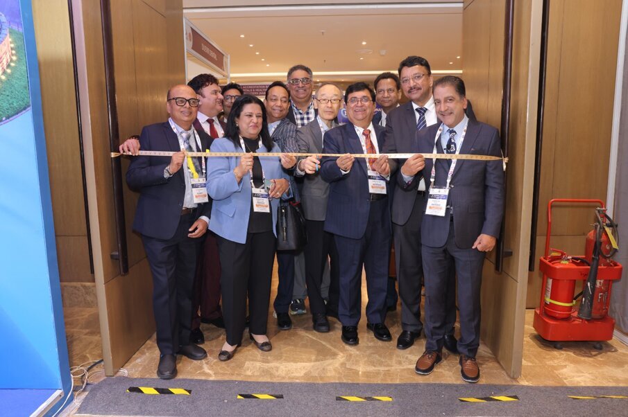 Ribbon cutting to mark the opening of the conference