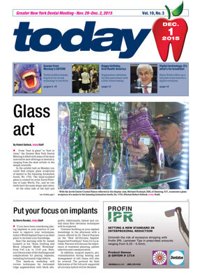 today Greater New York Dental Meeting Dec. 1, 2015