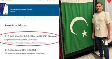 Dr. Zohaib Khurshid appointed Associate Editor at International Dental Journal