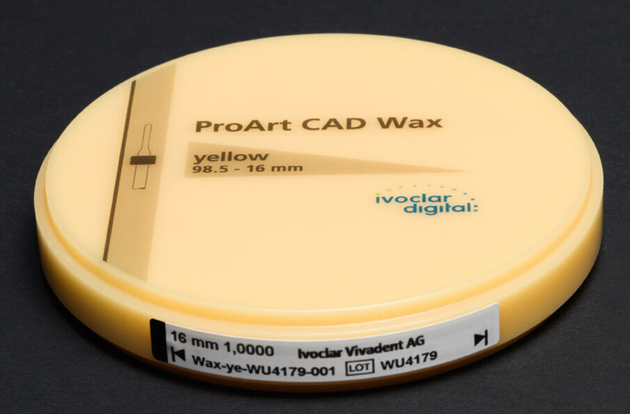 Fig. 9: ProArt CAD Wax yellow disc