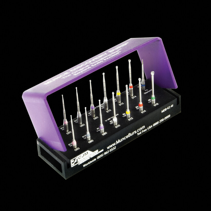 A new bur block is available for Munce Discovery Burs. (Photo: CJM Engineering)