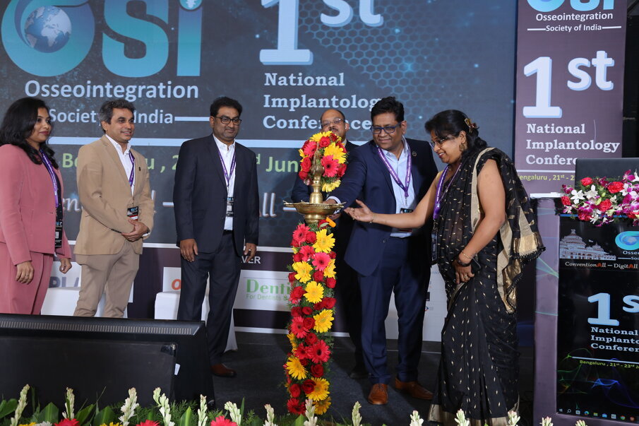 Fig 32a: Inauguration of conference by Dr. Ramesh Chowdhary, Dr. Srinivas B Rao, Dr. Anjan Shah, Dr. Charan Shetty and Dr. Namratha Umesh