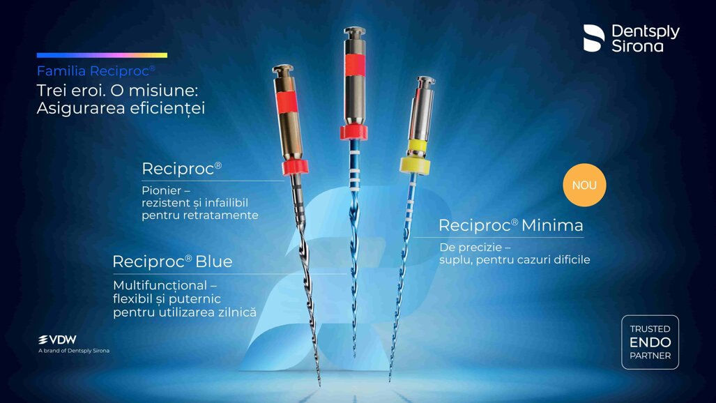 UN NOU MEMBRU ÎN FAMILIA RECIPROC - RECIPROC MINIMA - Ac endodontic de precizie – suplu, pentru cazuri dificile