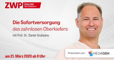 Jetzt registrieren: Die Sofortversorgung des zahnlosen Oberkiefers