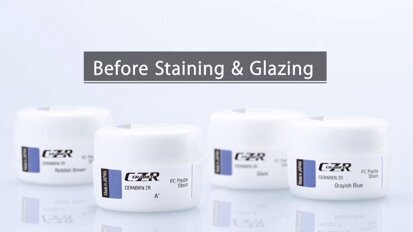 Kuraray Noritake – CZR FC Paste Stain – Before Staining and Glazing