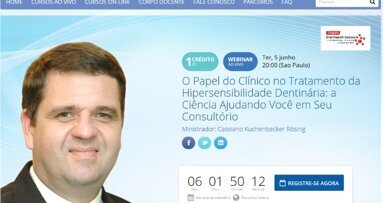 Webinar sobre o papel do clínico no tratamento da hipersensibilidade dentinária