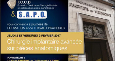 Formation continue : « Chirurgie implantaire avancée sur pièces anatomiques »