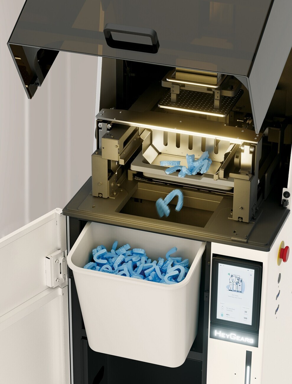 Fig. 2: UltraCraft A3D (HeyGears) auto printed part collection.