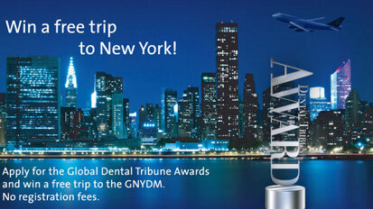 Flug nach New York zu den Global Dental Tribune Awards zu gewinnen