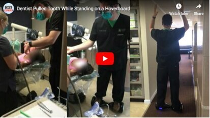 Dentist who rode hoverboard while extracting patient's tooth on trial
